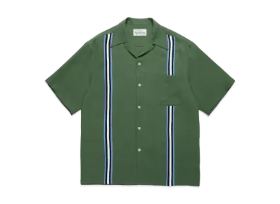 WACKO MARIA Switching 50's Open Collar Shirt "Green"