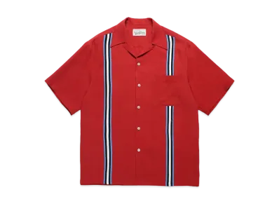 WACKO MARIA Switching 50's Open Collar Shirt "Red"