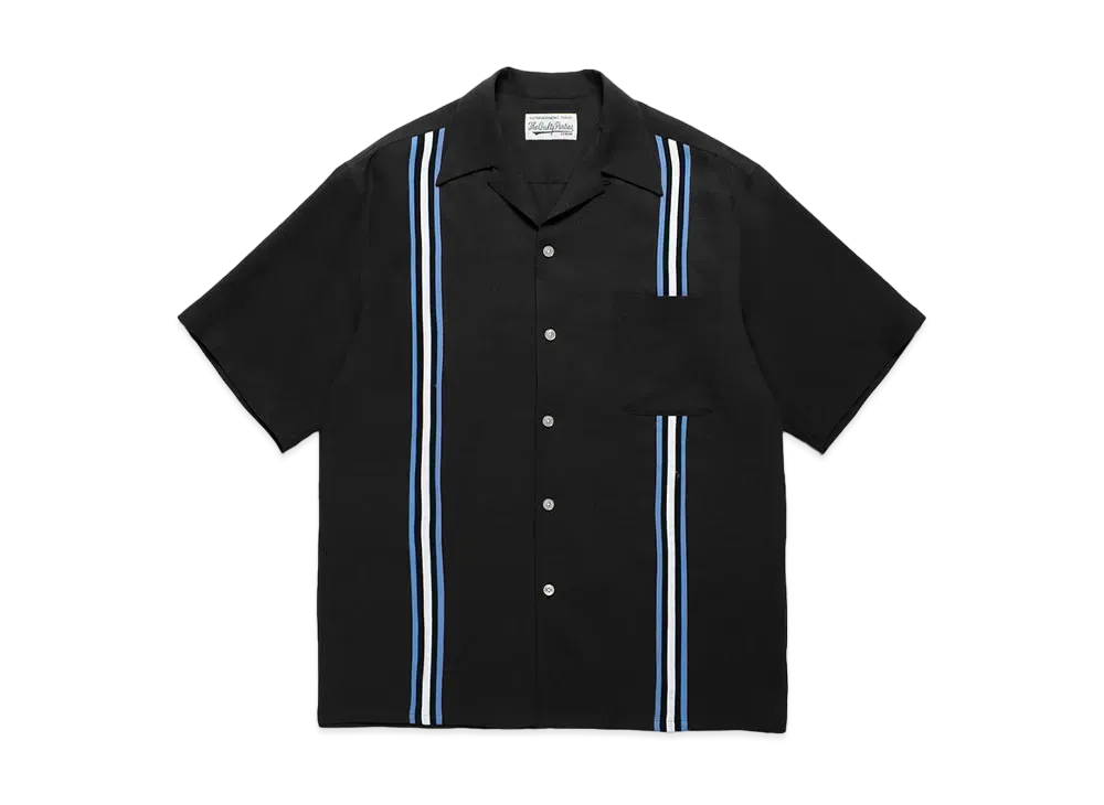 WACKO MARIA Switching 50's Open Collar Shirt "Black"
