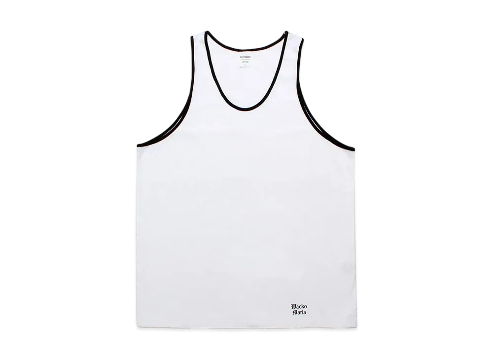 WACKO MARIA Washed Heavy Weight Tank Top "White"