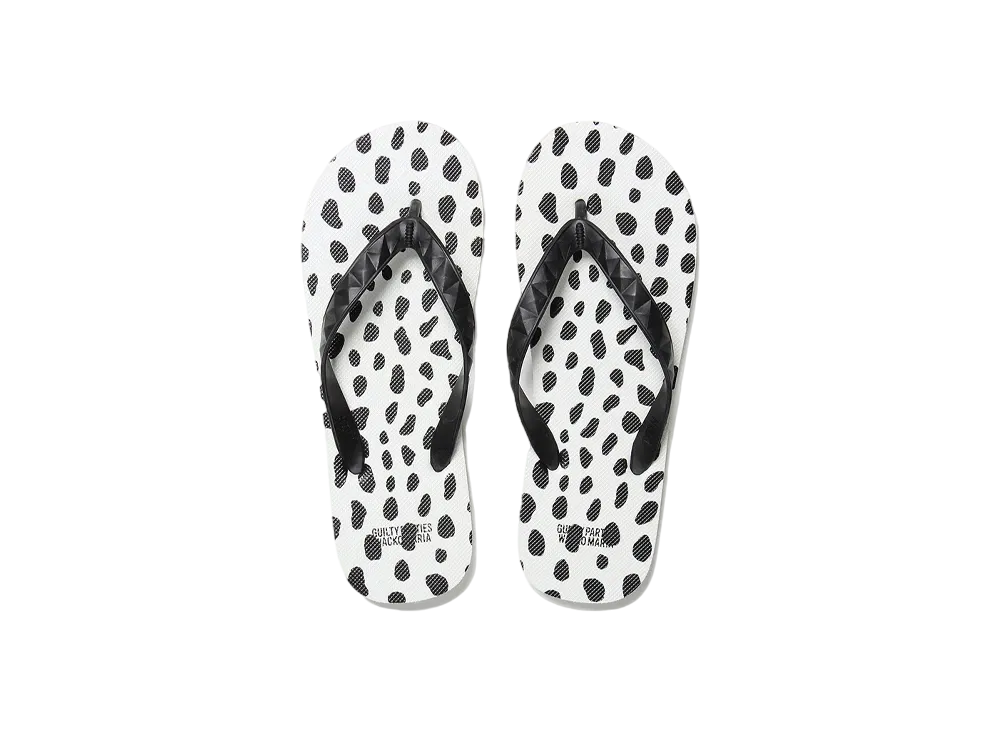 WACKO MARIA Hayn / Leopard Beach Sandals "White"