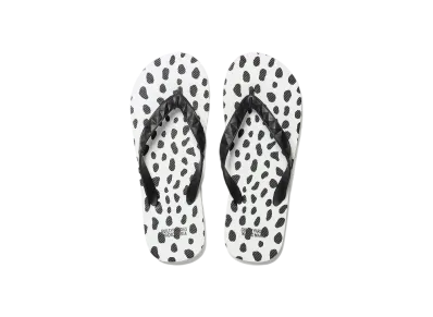 WACKO MARIA Hayn / Leopard Beach Sandals "White"
