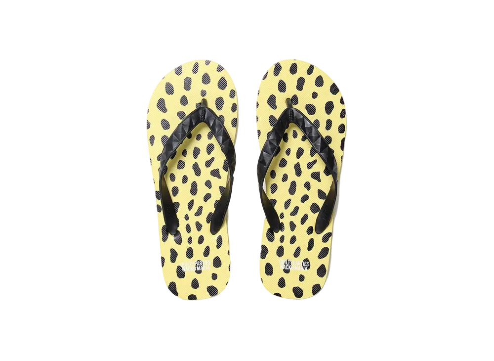 WACKO MARIA Hayn / Leopard Beach Sandals "Yellow"