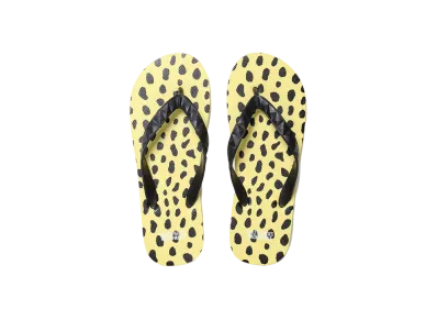 WACKO MARIA Hayn / Leopard Beach Sandals "Yellow"