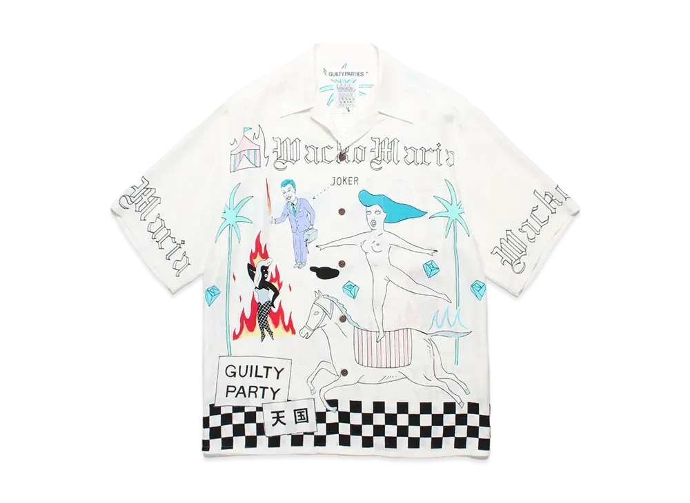 WACKO MARIA 世界平和プロジェクト / Hawaiian Shirt "White"