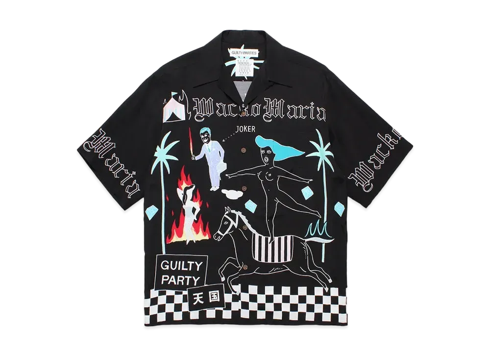 WACKO MARIA 世界平和プロジェクト / Hawaiian Shirt "Black"
