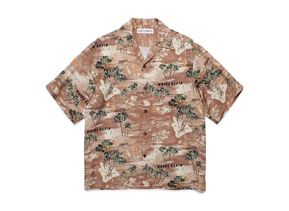 WACKO MARIA Hawaiian Shirt "Brown"