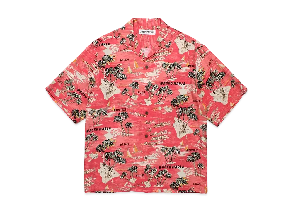 WACKO MARIA Hawaiian Shirt "Red"