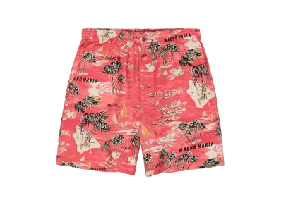 WACKO MARIA Hawaiian Shorts "Red"