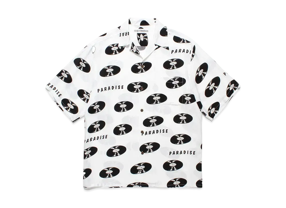 WACKO MARIA Records Hawaiian Shirt "White"