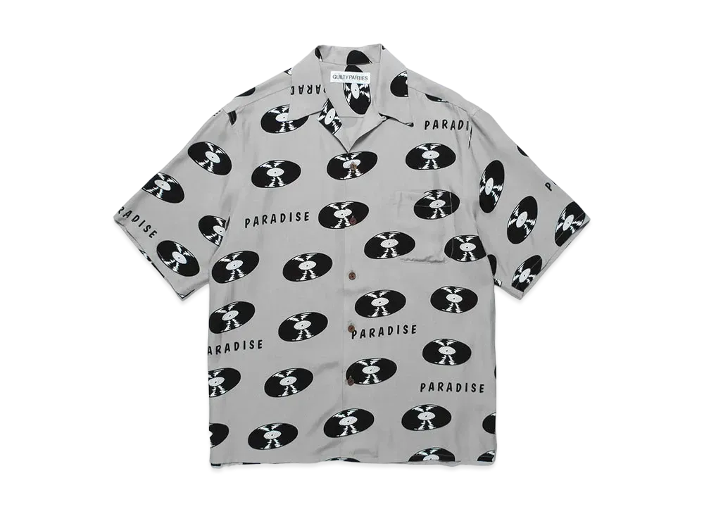 WACKO MARIA Records Hawaiian Shirt "Gray"
