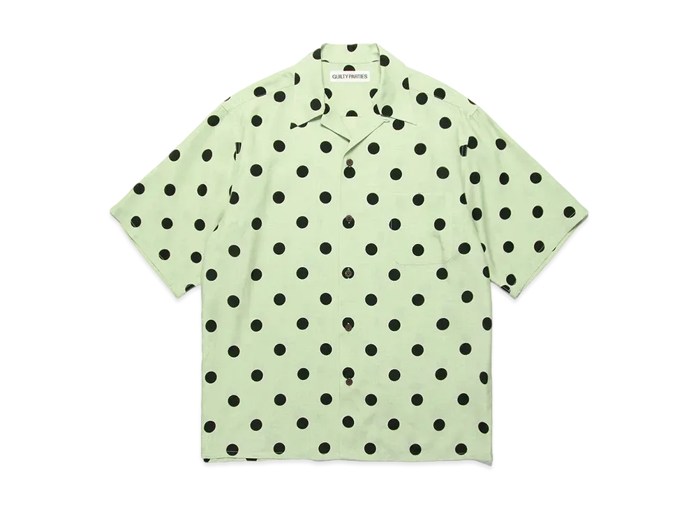 WACKO MARIA Dots Open Collar Shirt "Mint"