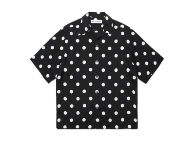 WACKO MARIA Dots Open Collar Shirt "Black"