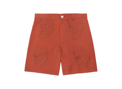 WACKO MARIA x 56 Tattoo Studio / Cuba Shorts "Burgundy"