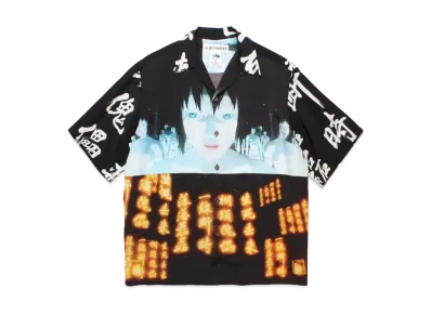 WACKO MARIA x GHOST IN THE SHELL 2 INNOCENCE Hawaiian Shirt "Black"
