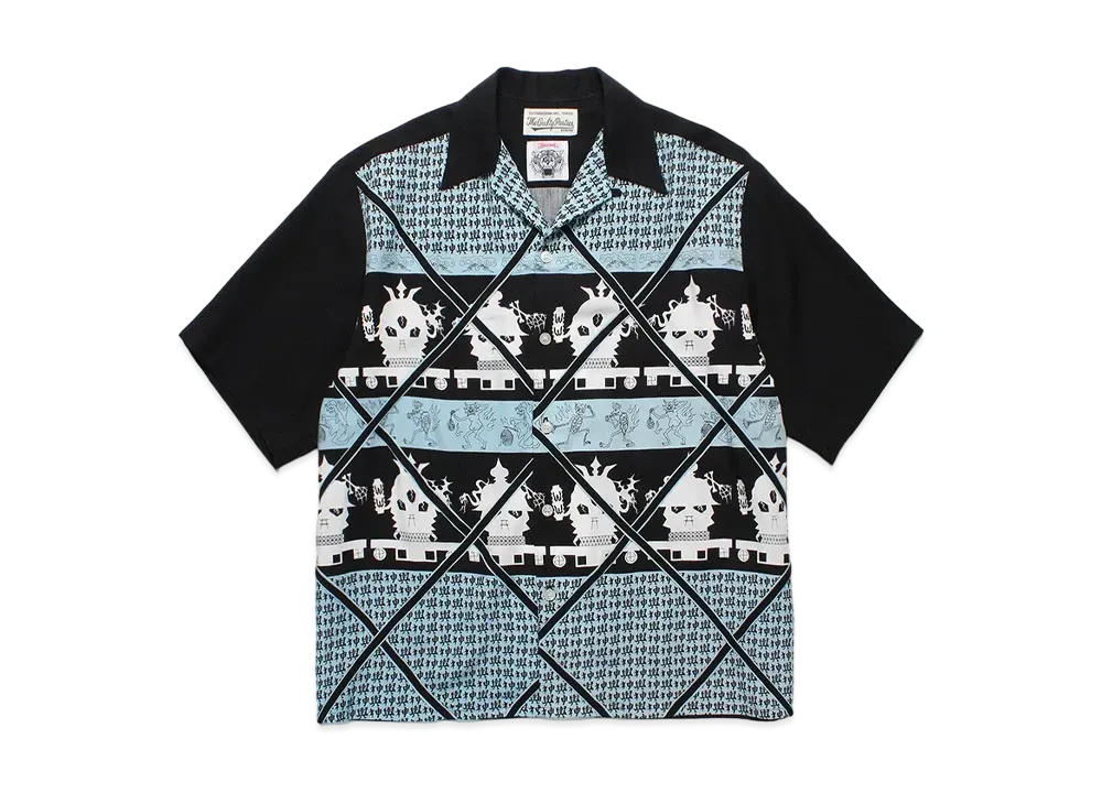 WACKO MARIA x WOLFS HEAD / Hawaiian Shirt "Blue"