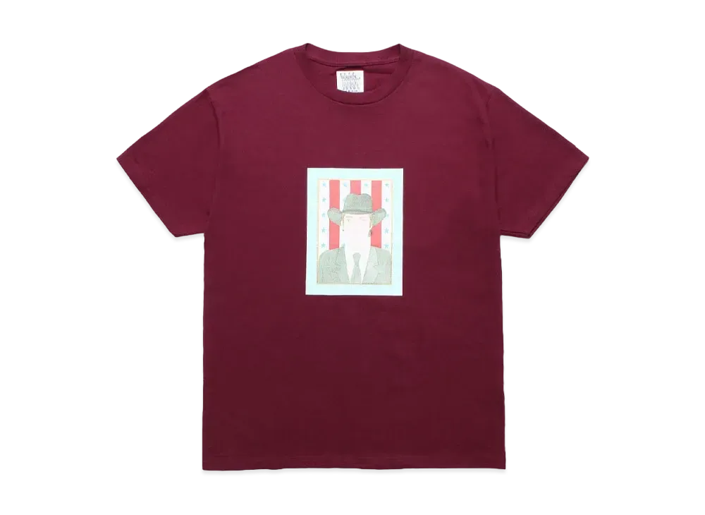 WACKO MARIA 世界平和プロジェク / T-Shirt "Burgundy"