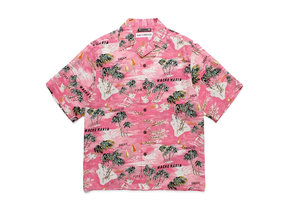 WACKO MARIA x MINEDENIM / Hawaiian Shirt "Pink"