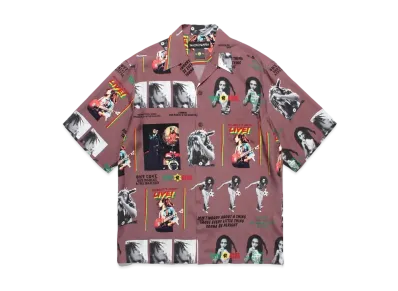 WACKO MARIA x BOB MARLEY Hawaiian Shirt "Burgundy"