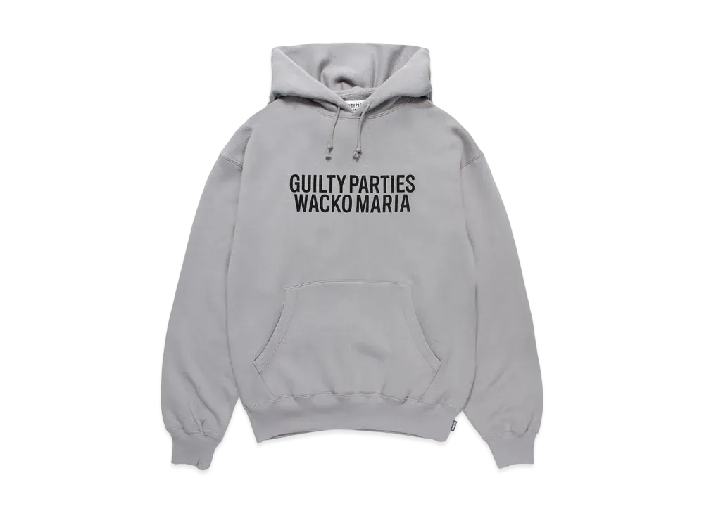 WACKO MARIA Middle Weight Pull Over Hooded Sweat Shirt "Gray"