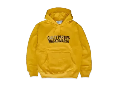 WACKO MARIA Middle Weight Pull Over Hooded Sweat Shirt "Yellow"