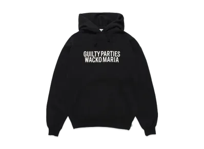 WACKO MARIA Middle Weight Pull Over Hooded Sweat Shirt "Black"