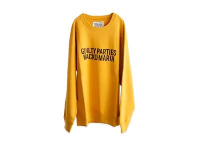 WACKO MARIA Middle Weight Crew Neck Sweat Shirt "Yellow"