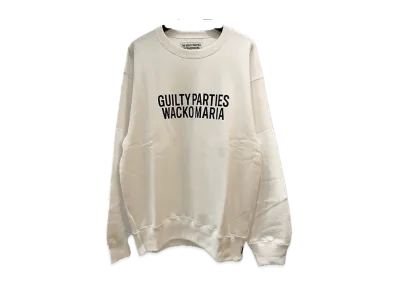 WACKO MARIA Middle Weight Crew Neck Sweat Shirt "White"