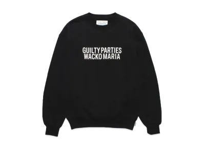 WACKO MARIA Middle Weight Crew Neck Sweat Shirt "Black"