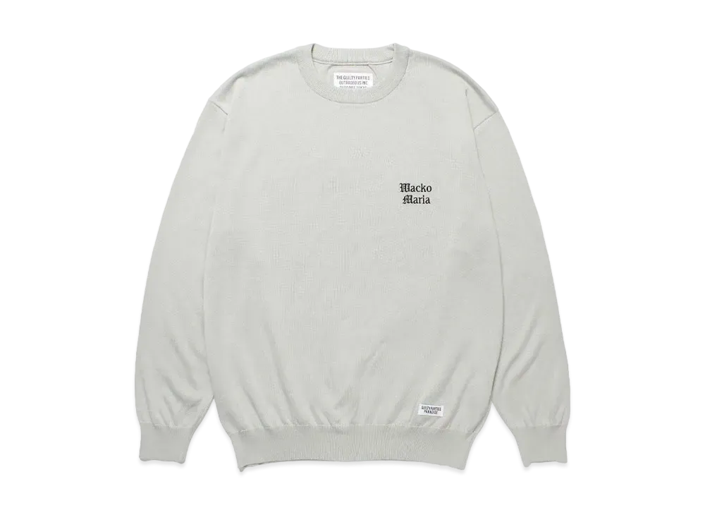 WACKO MARIA Cotton Knit Sweater "Gray"
