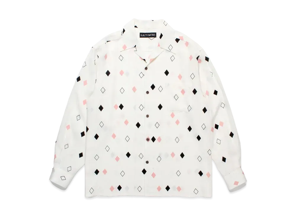 WACKO MARIA Diamond Hawaiian Shirt "White"