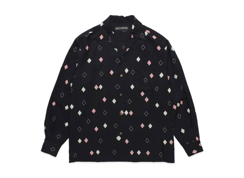 WACKO MARIA Diamond Hawaiian Shirt "Black"