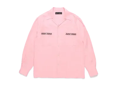 WACKO MARIA Switching 50's Open Collar Shirt "Pink"