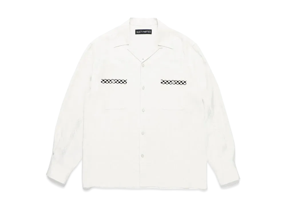 WACKO MARIA Switching 50's Open Collar Shirt "White"