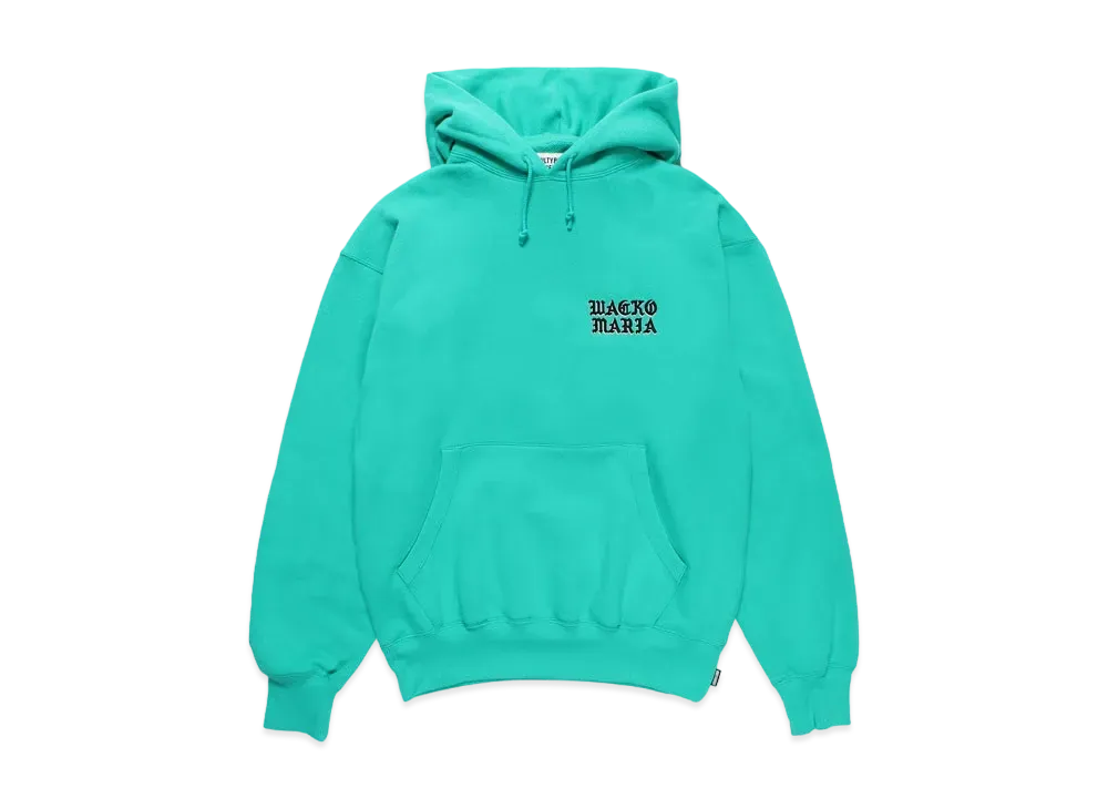 WACKO MARIA Middle Weight Hooded Sweat Shirt "Turquoise"