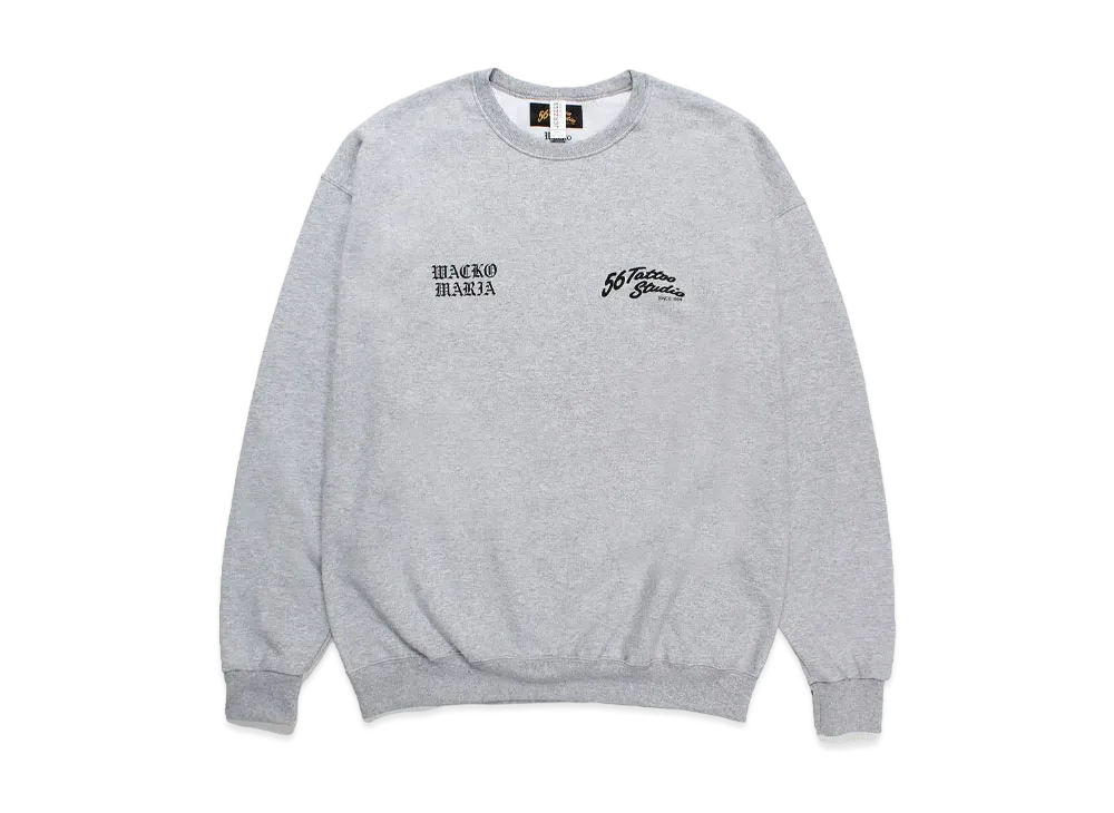 WACKO MARIA 56 Tattoo Studio / Sweat Shirt "Gray"