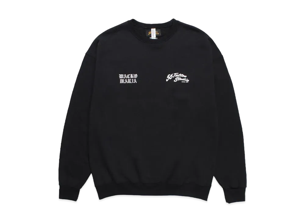 WACKO MARIA 56 Tattoo Studio / Sweat Shirt "Black"