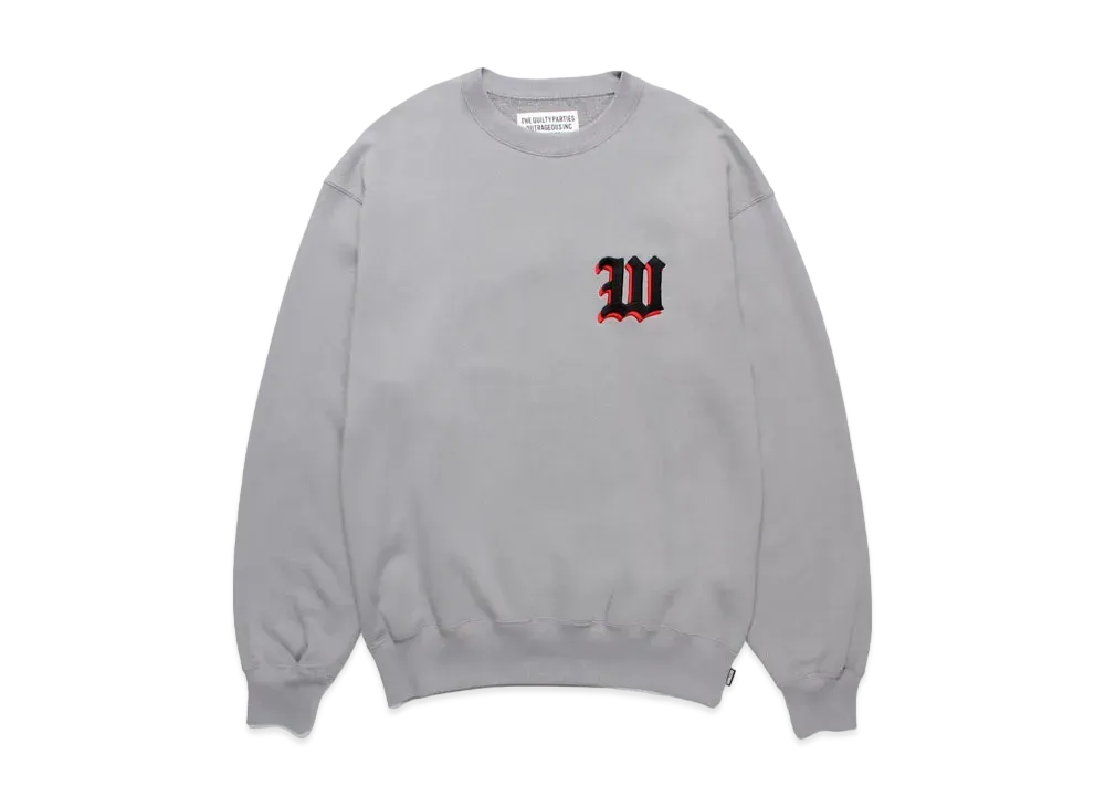 WACKO MARIA Middle Weight Sweat Shirt "Gray"