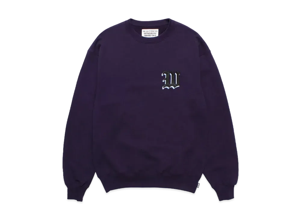 WACKO MARIA Middle Weight Sweat Shirt "Purple"