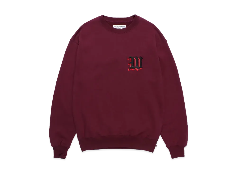 WACKO MARIA Middle Weight Sweat Shirt "Burgundy"