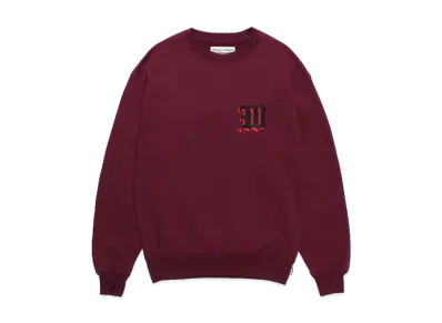 WACKO MARIA Middle Weight Sweat Shirt "Burgundy"