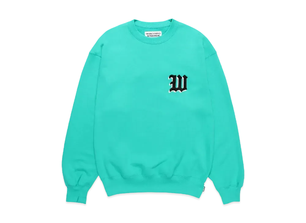 WACKO MARIA Middle Weight Sweat Shirt "Turquoise"
