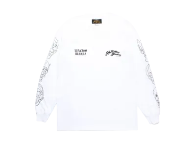 WACKO MARIA 56 Tattoo Studio / Long Sleeve T-Shirt "White"
