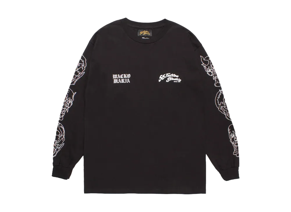 WACKO MARIA 56 Tattoo Studio / Long Sleeve T-Shirt "Black"