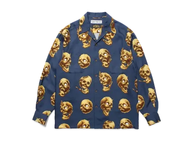WACKO MARIA 56 Tattoo Studio / Hawaiian Shirt "Navy"
