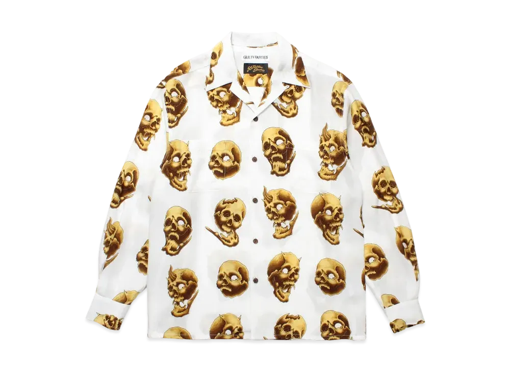 WACKO MARIA 56 Tattoo Studio / Hawaiian Shirt "White"