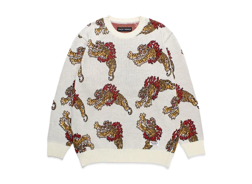 WACKO MARIA Tim Lehi / Jacquard Knit Sweater "White"