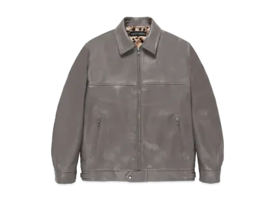 WACKO MARIA Leather Single Riders Jacket "Gray"