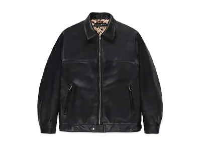 WACKO MARIA Leather Single Riders Jacket "Black"