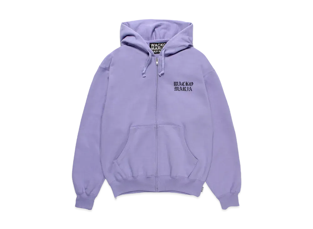 WACKO MARIA Heavy Weight Zip Hooded Sweat Shirt "Purple"